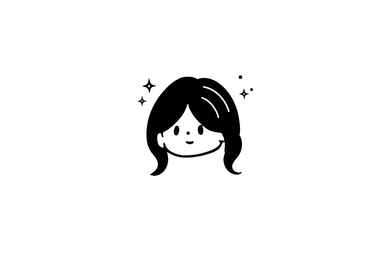 A doodle picture of a girl